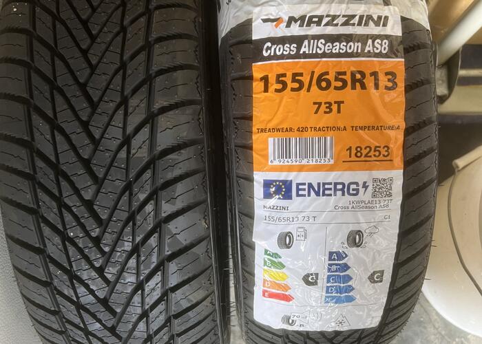 Grajewo ogłoszenia: Sprzedam 2 nowe opony wielosezonowe z 2024 r. Mazzini 155/65R13