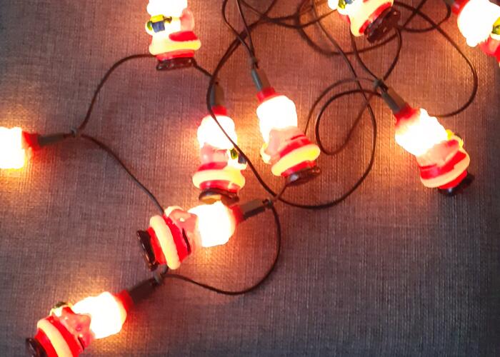 Grajewo ogłoszenia: Sprzedam lampki mikołaje z prl